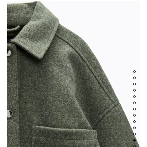 Zara * Soft Overshirt Shacket Shirt khaki - Picture 7 of 7